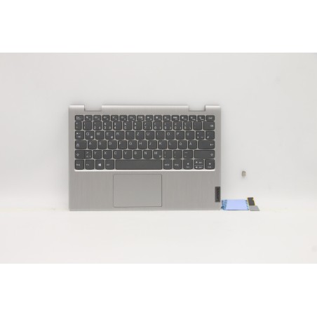 Lenovo 5CB0Z51632 Palmrest Top Case con tastiera, Tedesco, Grigio platino, Senza_retroilluminazione