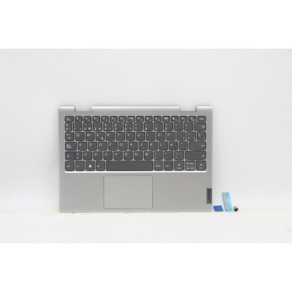 Lenovo 5CB0Z51638 C-Cover with keyboard, Spanish, Platinum Grey, Non-Backlight, UK