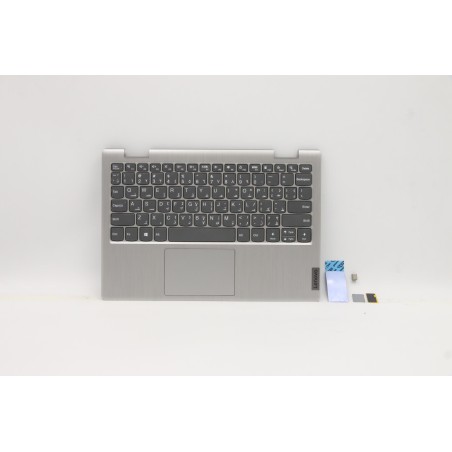 Lenovo 5CB0Z53004 Palmrest Top Case con tastiera, Arabo, Grigio platino, Senza retroilluminazione, US