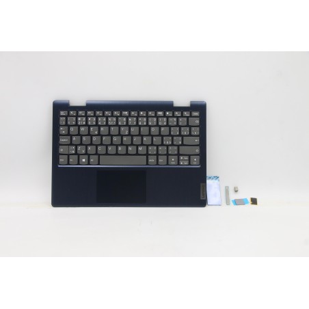 Lenovo 5CB0Z53030 Palmrest Top Case con tastiera, Ceco/Slovacco, blu scuro, UK