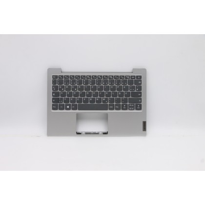 Lenovo 5CB0Z53050 Palmrest Top Case con tastiera, Tedesco, Grigio platino, Senza_retroilluminazione