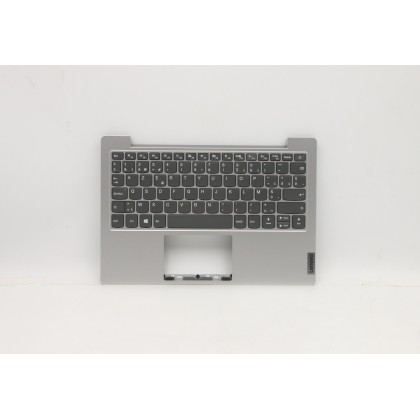 Lenovo 5CB0Z53067 Palmrest Top Case con tastiera, Belga, Grigio platino, Senza retroilluminazione, UK