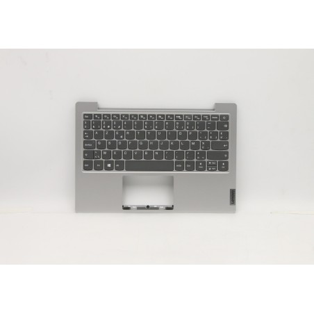 Lenovo 5CB0Z53067 Palmrest Top Case con tastiera, Belga, Grigio platino, Senza retroilluminazione, UK