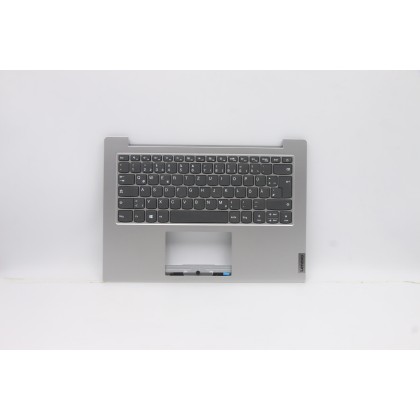 Lenovo 5CB0Z55494 Palmrest Top Case con tastiera, Tedesco, Grigio platino, Senza_retroilluminazione