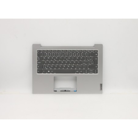 Lenovo 5CB0Z55508 Palmrest Top Case con tastiera, Ceco, Grigio platino, Senza retroilluminazione, UK