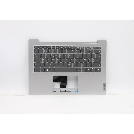 Lenovo 5CB0Z55511 Palmrest Top Case con tastiera, Belga, Grigio platino, Senza retroilluminazione, UK