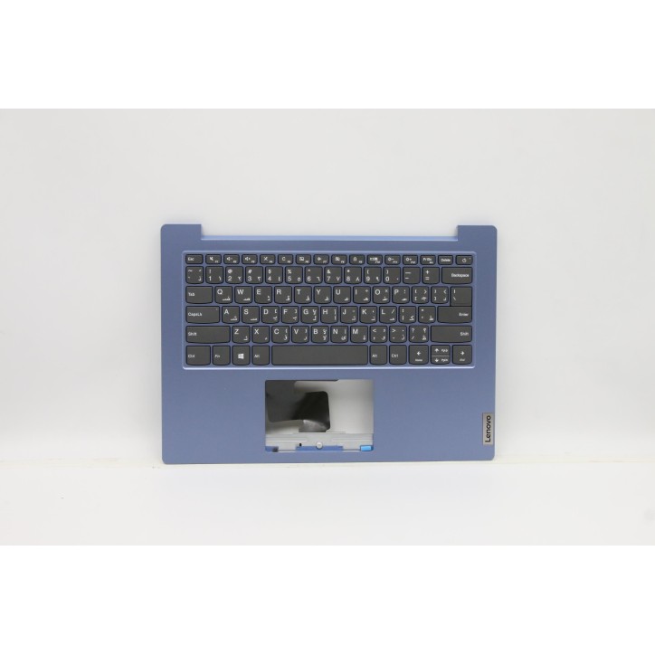 Lenovo 5CB0Z56795 Palmrest Top Case con tastiera, Arabo, Blu ghiaccio, Senza retroilluminazione, US