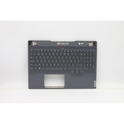 Lenovo 5CB0Z71966 Palmrest Top Case con tastiera, Belga, Retroilluminazione RGB, UK