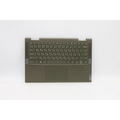 Lenovo 5CB1A08863 Palmrest Top Case con tastiera, Russo, Verde scuro