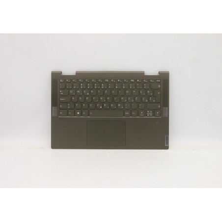 Lenovo 5CB1A08864 Palmrest Top Case con tastiera, Sloveno, Verde scuro, Retroilluminazione