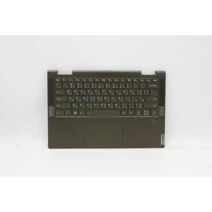 Lenovo 5CB1A08877 Palmrest Top Case con tastiera, Arabo, verde scuro, Retroilluminazione, US