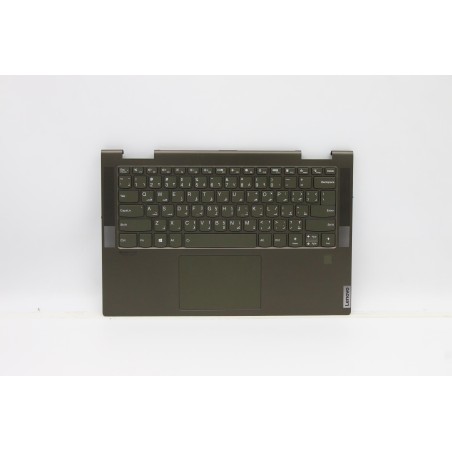 Lenovo 5CB1A08877 Palmrest Top Case con tastiera, Arabo, verde scuro, Retroilluminazione, US