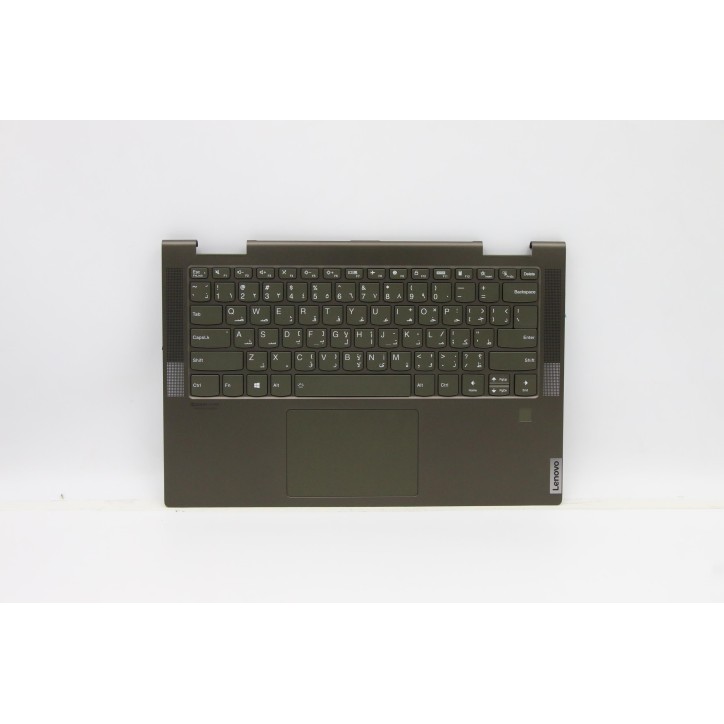 Lenovo 5CB1A08877 Palmrest Top Case con tastiera, Arabo, verde scuro, Retroilluminazione, US