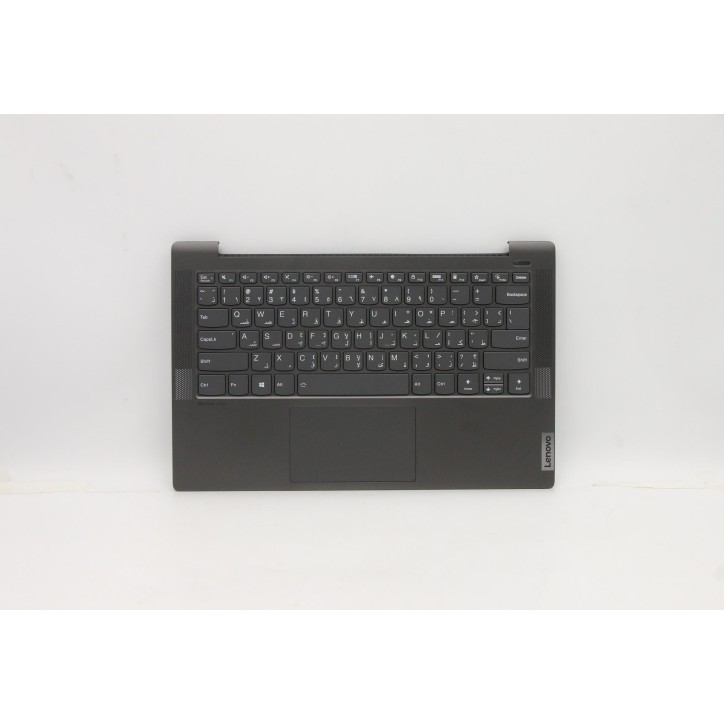 Lenovo 5CB1A13487 Palmrest Top Case con tastiera, Arabo, nero, Retroilluminazione, Lettore di impronte digitali, US