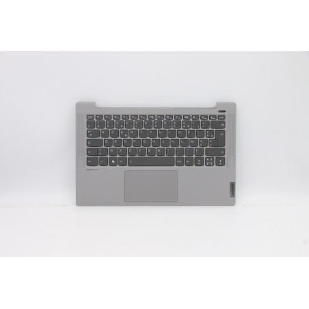 Lenovo 5CB1A13542 Palmrest Top Case con tastiera, Francese, Argento, Retroilluminazione, Impronta digitale