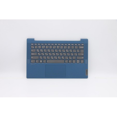 Lenovo 5CB1A13563 Palmrest Top Case con tastiera, Russo, Blu, Retroilluminazione, Senza lettore di impronte digitali