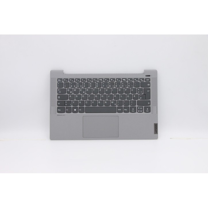 Lenovo 5CB1A13573 C-Cover with keyboard, German, Silver, Non-Backlight, Fingerprint, UK