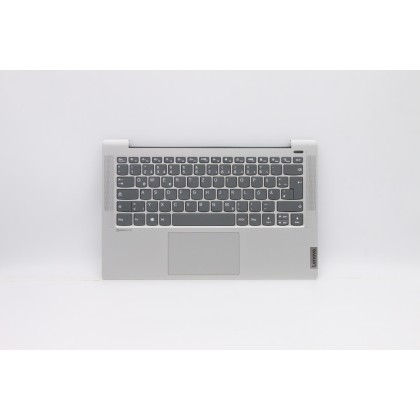 Lenovo 5CB1A13580 C-Cover with keyboard, German, Silver, Non-Backlight, Fingerprint, UK