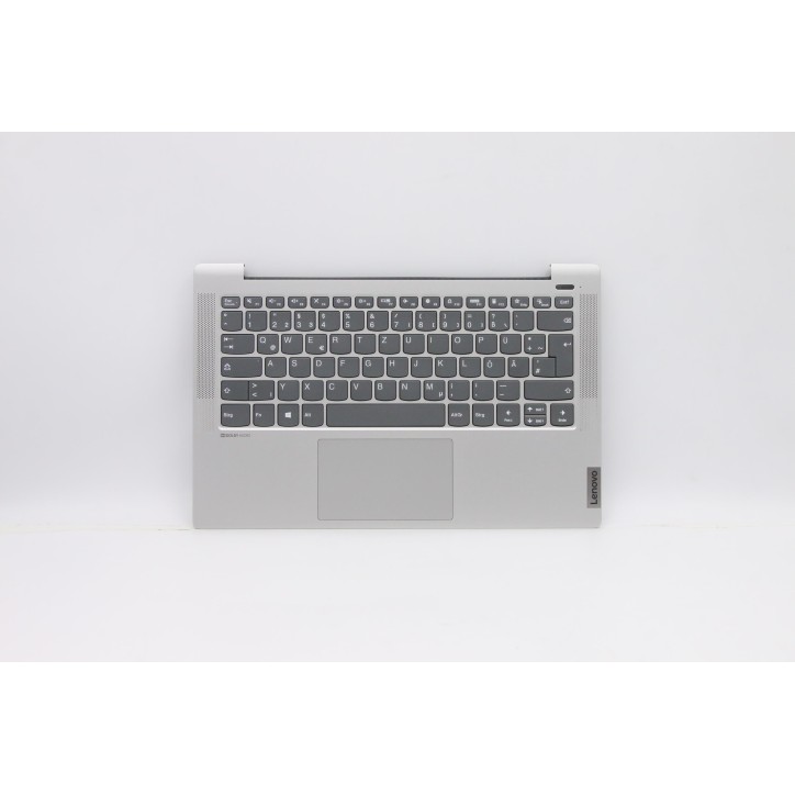 Lenovo 5CB1A13580 C-Cover with keyboard, German, Silver, Non-Backlight, Fingerprint, UK