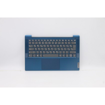 Lenovo 5CB1A13753 Palmrest Top Case con tastiera, Sloveno, Blu, Retroilluminazione, Impronta digitale