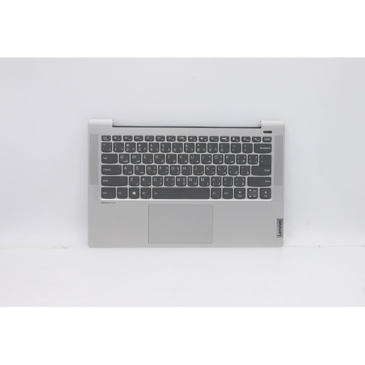 Lenovo 5CB1A13768 Palmrest Top Case con tastiera, Arabo, argento, Retroilluminazione, Lettore di impronte digitali, US