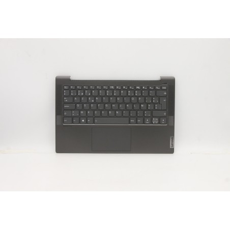 Lenovo 5CB1A13773 Palmrest Top Case con tastiera, Belga, nero, Retroilluminazione, Lettore di impronte digitali, UK