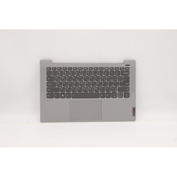 Lenovo 5CB1A13784 Palmrest Top Case con tastiera, Arabo, argento, Retroilluminazione, Lettore di impronte digitali, US
