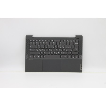 Lenovo 5CB1A13800 Palmrest Top Case con tastiera, Arabo, nero, Retroilluminazione, Lettore di impronte digitali, US