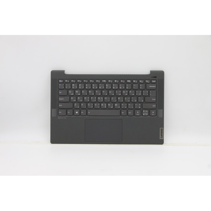 Lenovo 5CB1A13800 Palmrest Top Case con tastiera, Arabo, nero, Retroilluminazione, Lettore di impronte digitali, US