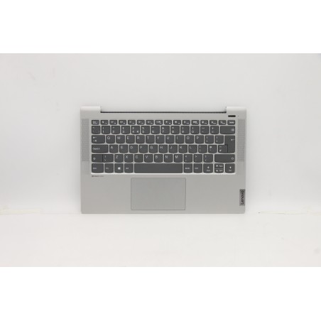 Lenovo 5CB1A13812 Palmrest Top Case con tastiera, Inglese Regno Unito, argento, Senza_retroilluminazione, Lettore di impronte di