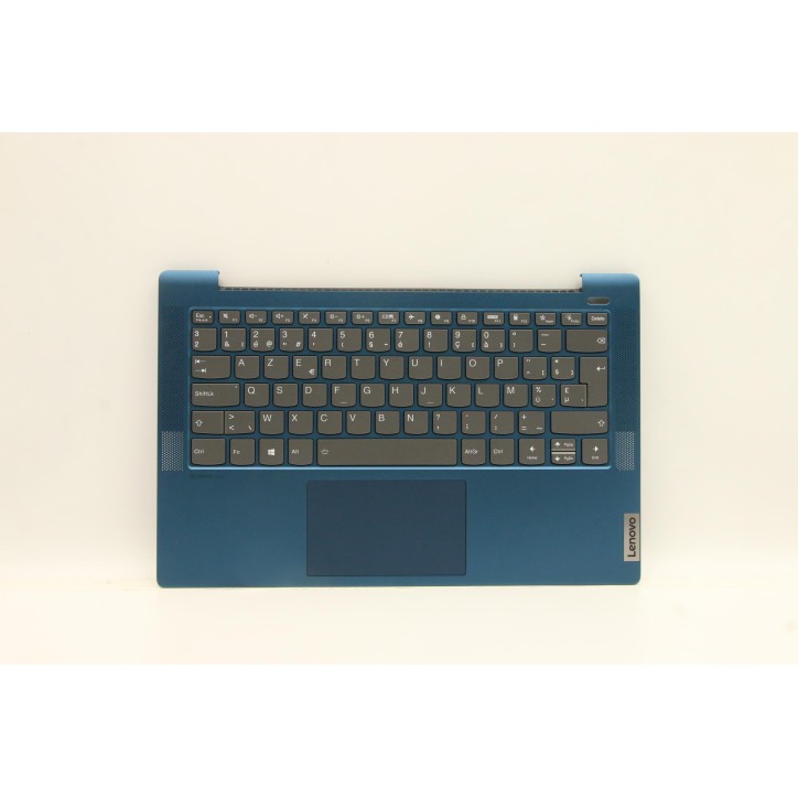 Lenovo 5CB1A13848 Palmrest Top Case con tastiera, Belga, Blu, Retroilluminazione, Lettore di impronte digitali, UK