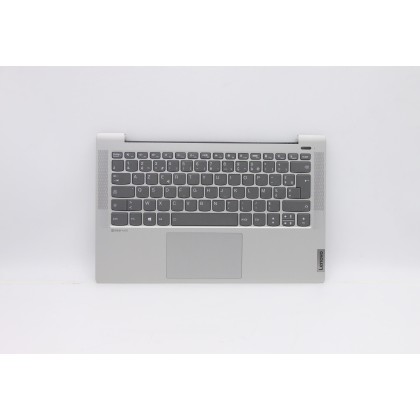 Lenovo 5CB1A13916 Palmrest Top Case con tastiera, Francese, argento, Retroilluminazione, Lettore di impronte digitali
