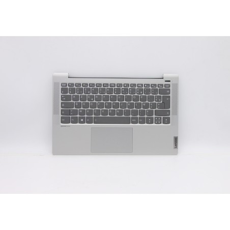 Lenovo 5CB1A13916 Palmrest Top Case con tastiera, Francese, argento, Retroilluminazione, Lettore di impronte digitali