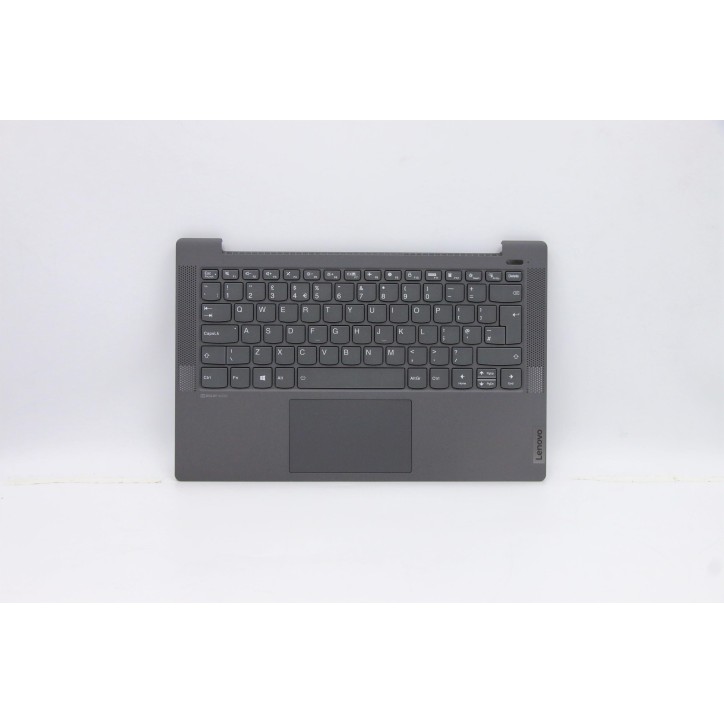 Lenovo 5CB1A13926 Palmrest Top Case con tastiera, Inglese Regno Unito, nero, Retroilluminazione, Lettore di impronte digitali