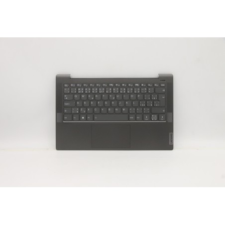 Lenovo 5CB1A14005 Palmrest Top Case con tastiera, Ceco, nero, Retroilluminazione, Lettore di impronte digitali, UK