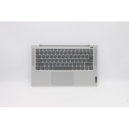 Lenovo 5CB1A14018 Palmrest Top Case con tastiera, Greco, Argento, Retroilluminazione, Impronta digitale