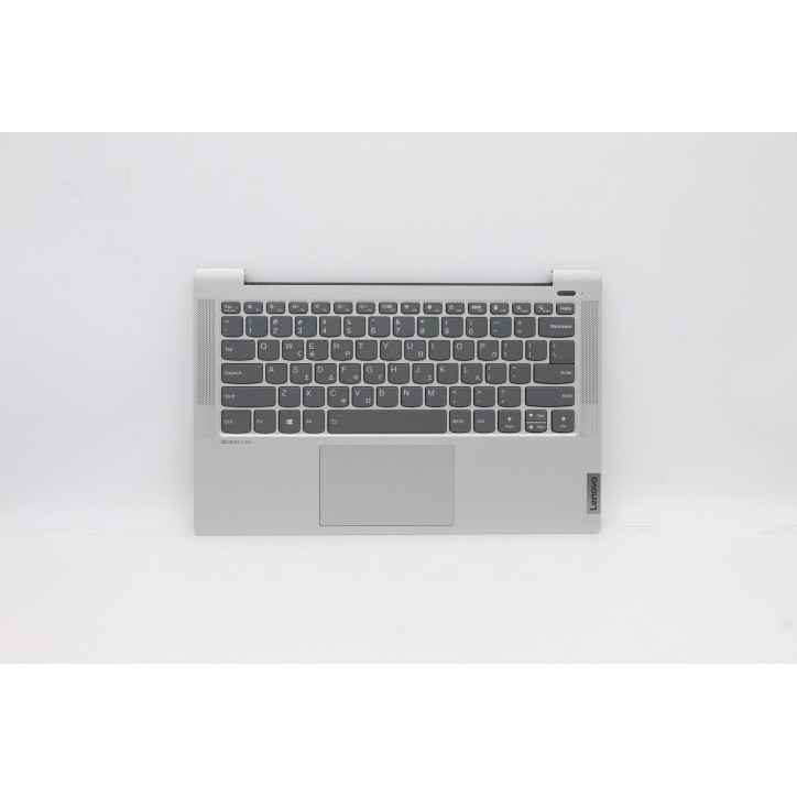 Lenovo 5CB1A14018 Palmrest Top Case con tastiera, Greco, Argento, Retroilluminazione, Impronta digitale