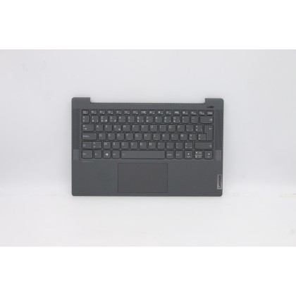 Lenovo 5CB1A14055 Palmrest Top Case con tastiera, Belga, nero, Retroilluminazione, Lettore di impronte digitali, UK