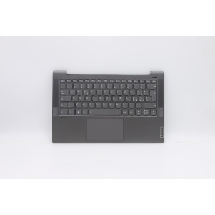 Lenovo 5CB1A14106 Palmrest Top Case con tastiera, Italiano, Nero, Retroilluminazione, Impronta digitale