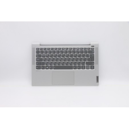 Lenovo 5CB1A14118 Palmrest Top Case con tastiera, Bulgaro, argento, Retroilluminazione, Lettore di impronte digitali, UK
