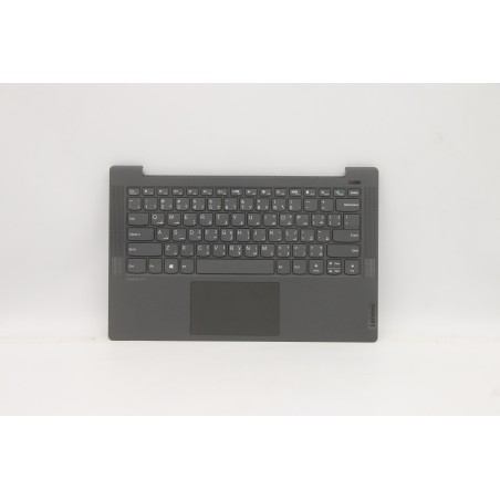 Lenovo 5CB1A14121 Palmrest Top Case con tastiera, Arabo, nero, Senza retroilluminazione, Lettore di impronte digitali, US