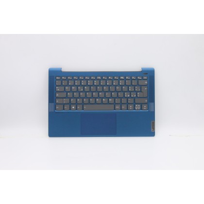 Lenovo 5CB1A14150 Palmrest Top Case con tastiera, Italiano, Blu, Retroilluminazione, Impronta digitale