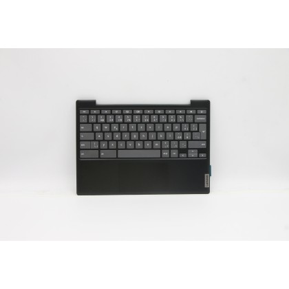 Lenovo 5CB1A16242 Palmrest Top Case con tastiera, Ceco, Nero onice, Senza retroilluminazione, UK