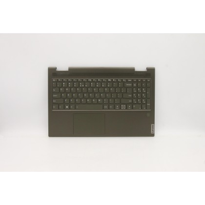 Lenovo 5CB1A22432 Palmrest Top Case con tastiera, Inglese (Stati Uniti/Europa), Verde scuro, Retroilluminazione