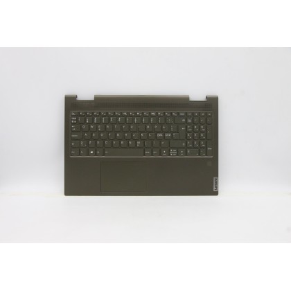 Lenovo 5CB1A22445 Palmrest Top Case con tastiera, Lingue scandinave, Verde scuro