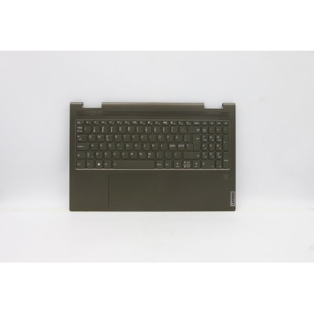 Lenovo 5CB1A22445 Palmrest Top Case con tastiera, Lingue scandinave, Verde scuro
