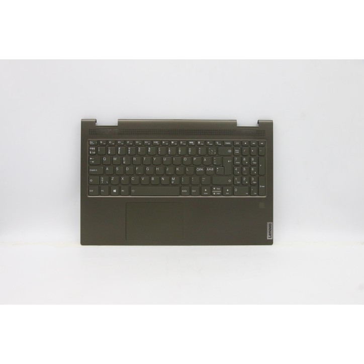 Lenovo 5CB1A22445 Palmrest Top Case con tastiera, Lingue scandinave, Verde scuro