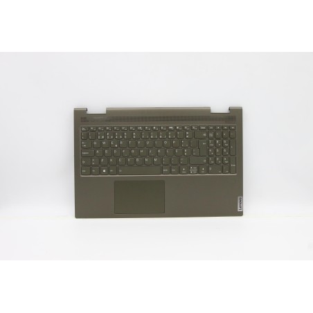 Lenovo 5CB1A22446 Palmrest Top Case con tastiera, Portoghese, Verde scuro