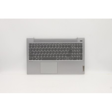 Lenovo 5CB1A24822 Palmrest Top Case con tastiera, Belga, Grigio platino, Retroilluminazione, Senza lettore di impronte digitali,
