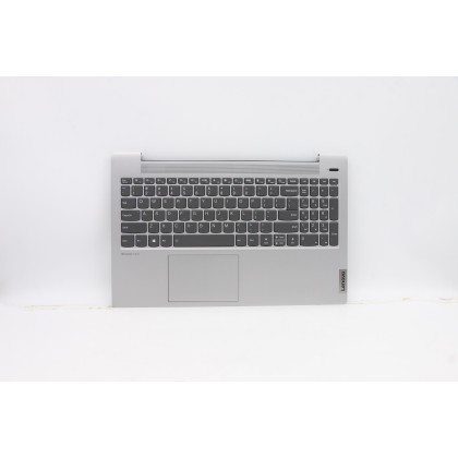 Lenovo 5CB1A24826 Palmrest Top Case con tastiera, Inglese, Grigio platino, Retroilluminazione, Senza_lettore di impronte digital